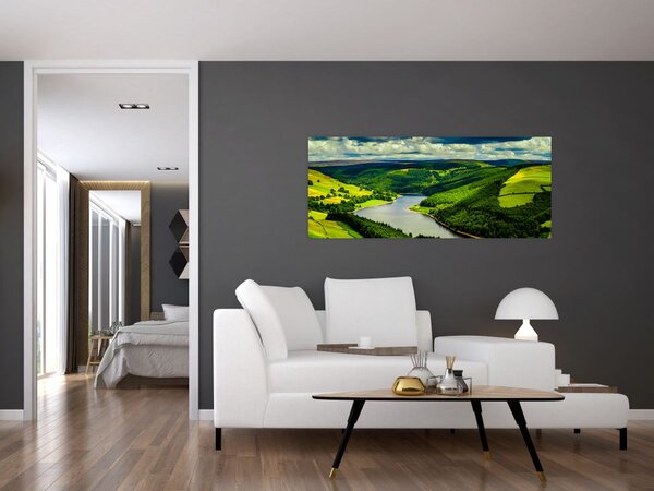 Slika - Zeleni krajolik (120x50 cm)
