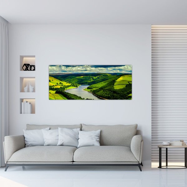 Slika - Zeleni krajolik (120x50 cm)