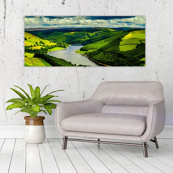 Slika - Zeleni krajolik (120x50 cm)