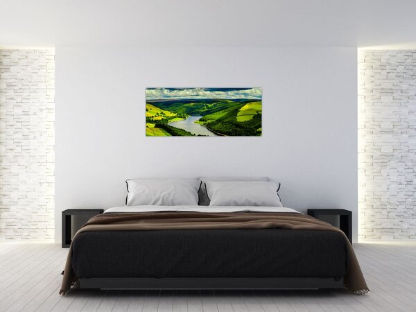 Slika - Zeleni krajolik (120x50 cm)