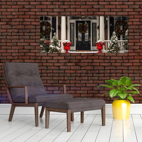 Slika - Božićno ukrašena kuća (120x50 cm)