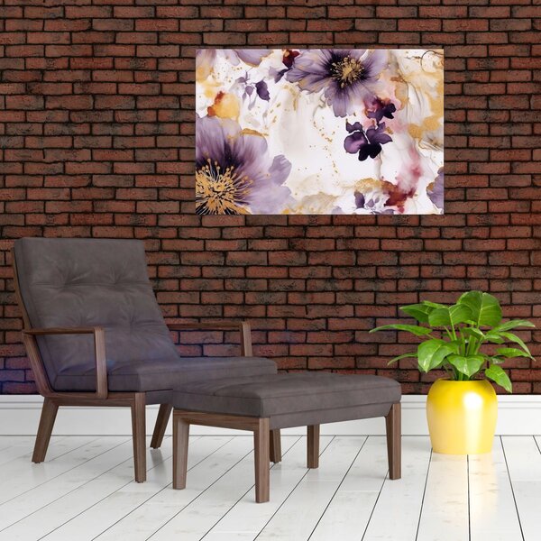 Slika - Akvarel cvijeće (90x60 cm)