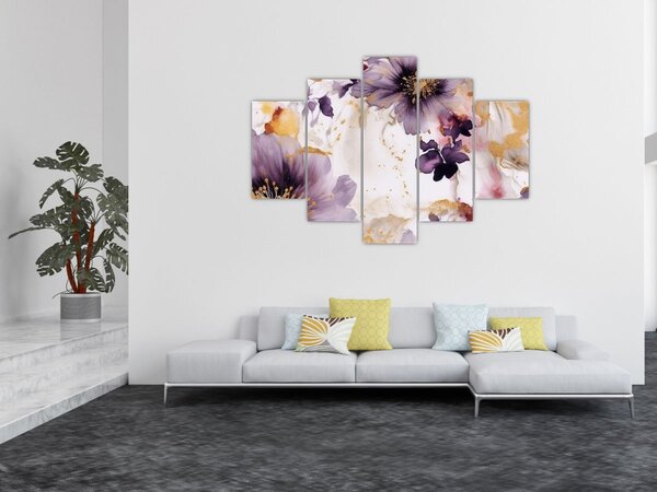 Slika - Akvarel cvijeće (150x105 cm)