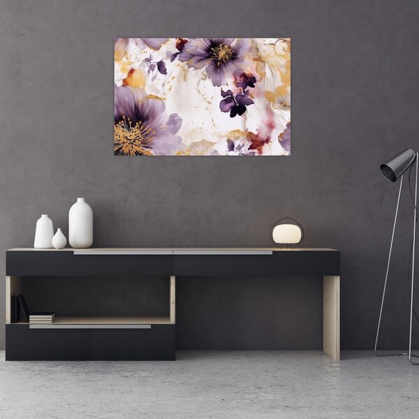 Slika - Akvarel cvijeće (90x60 cm)