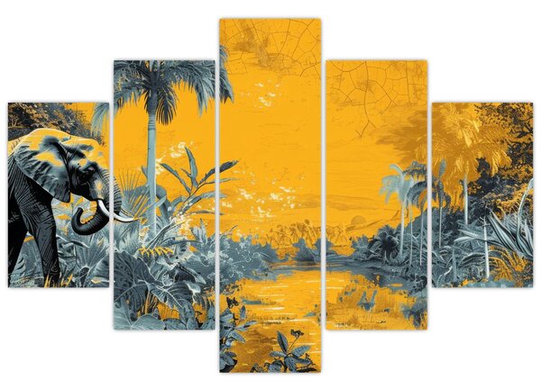 Slika - Slon u prirodi (150x105 cm)