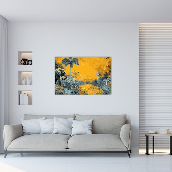 Slika - Slon u prirodi (90x60 cm)