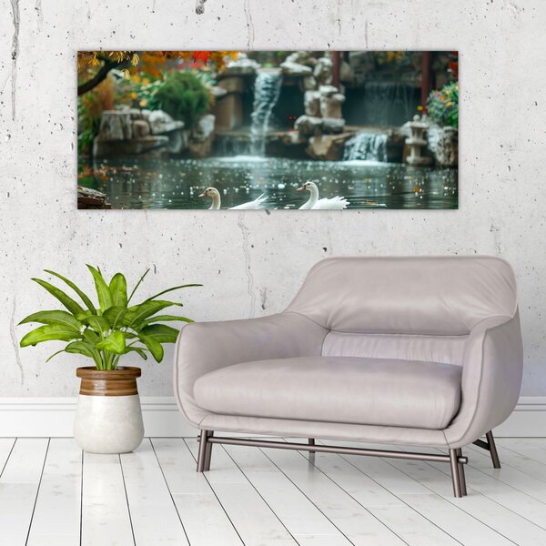 Slika - azijski ribnjak (120x50 cm)