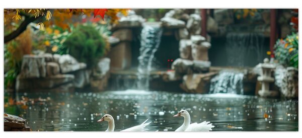 Slika - azijski ribnjak (120x50 cm)