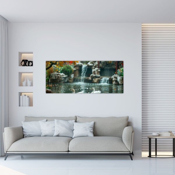 Slika - azijski ribnjak (120x50 cm)
