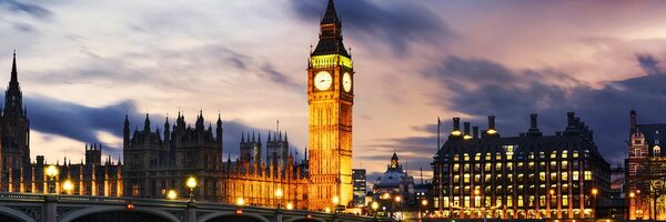 Slika noćni Big Ben u Londonu