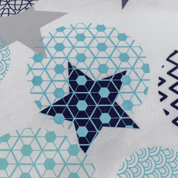 Flanel posteljina od mikrovlakana MINT STARS šarena Dimenzije posteljine: 70 x 90 cm | 140 x 200 cm