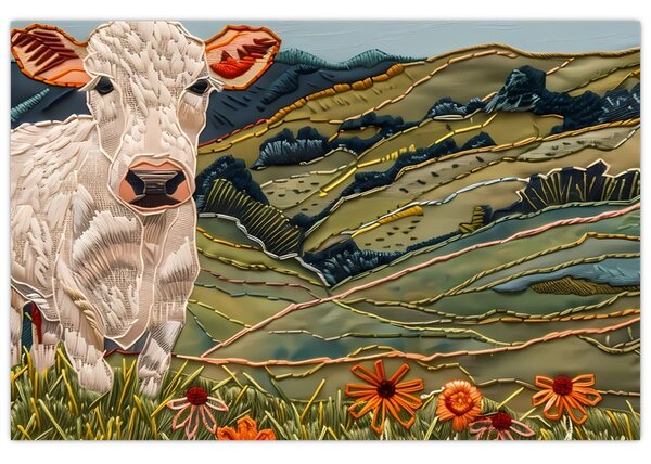 Slika - Imitacija pletenog motiva (90x60 cm)