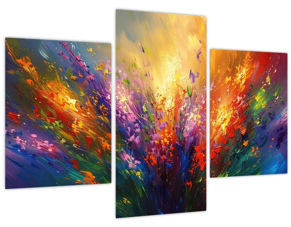 Slika - Apstrakcija cvijeća (90x60 cm)