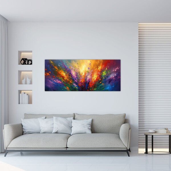 Slika - Apstrakcija cvijeća (120x50 cm)
