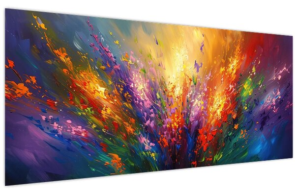 Slika - Apstrakcija cvijeća (120x50 cm)