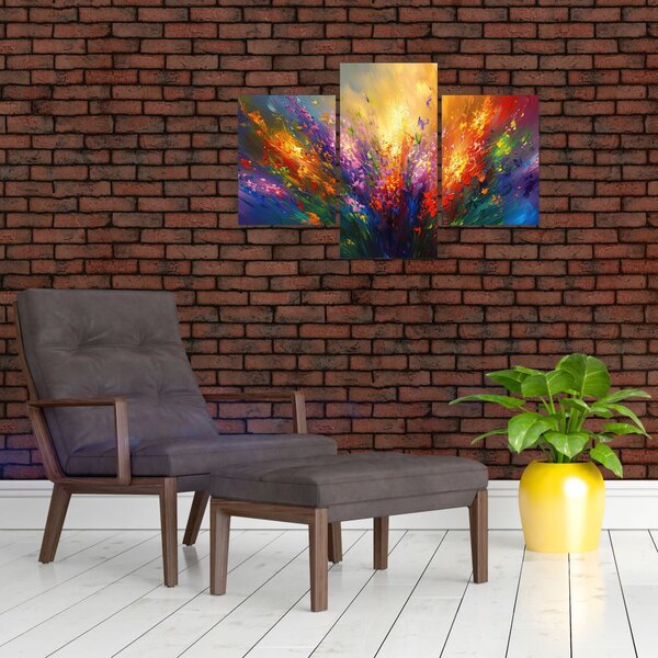 Slika - Apstrakcija cvijeća (90x60 cm)