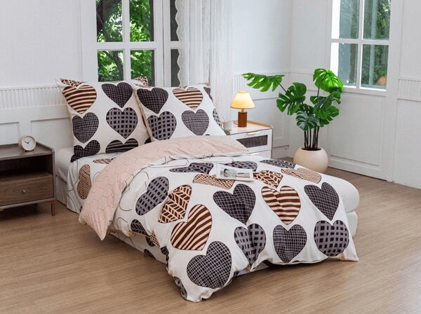 Posteljina od mikrovlakana STRIPE HEART šarena Dimenzije posteljine: 70 x 90 cm | 140 x 200 cm