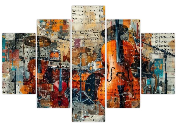 Slika - Glazbeni instrumenti (150x105 cm)