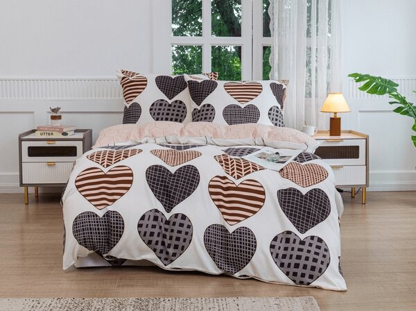Posteljina od mikrovlakana STRIPE HEART šarena Dimenzije posteljine: 70 x 90 cm | 140 x 200 cm