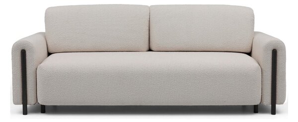 Sivo-bež sklopiva/s prostorom za odlaganje sofa od bouclé tkanine 244 cm Arcadova – ELTAP