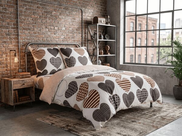 Posteljina od mikrovlakana STRIPE HEART šarena Dimenzije posteljine: 70 x 90 cm | 140 x 200 cm
