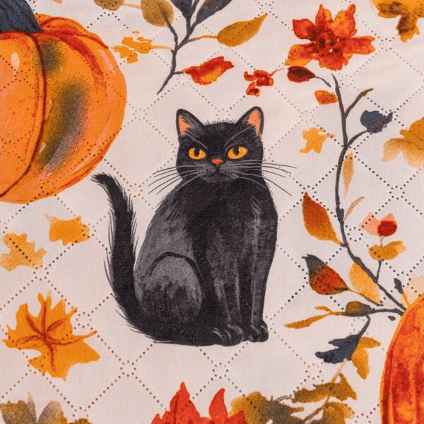 Prekrivač za krevet CATS AND PUMPKINS, šareni Dimenzije: 170 x 210 cm