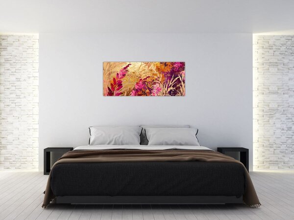Slika - Apstraktna slika cvijeća II. (120x50 cm)