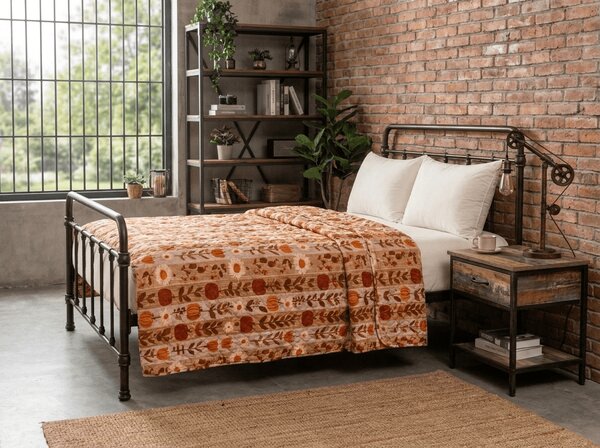 Prekrivač za krevet PUMPKIN STRIPES, šareni Dimenzije: 170 x 210 cm