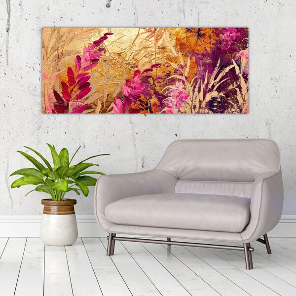 Slika - Apstraktna slika cvijeća II. (120x50 cm)