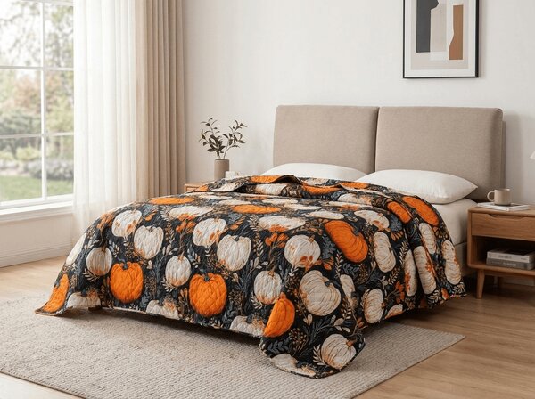 Prekrivač za krevet MAGIC PUMPKIN, šareni Dimenzije: 170 x 210 cm