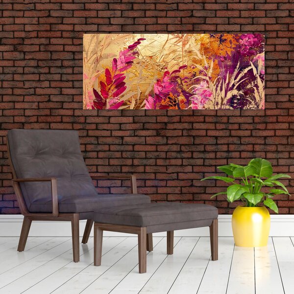 Slika - Apstraktna slika cvijeća II. (120x50 cm)
