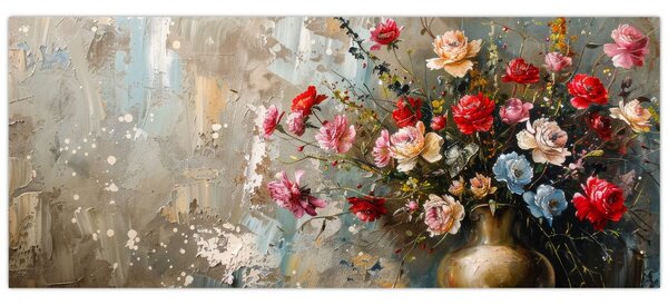 Slika - Vaza s cvijećem (120x50 cm)