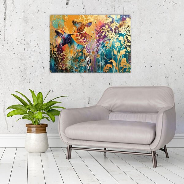 Slika - Apstraktno slikanje prirode (70x50 cm)