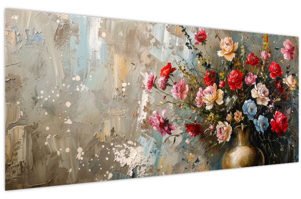 Slika - Vaza s cvijećem (120x50 cm)
