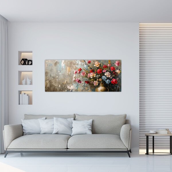 Slika - Vaza s cvijećem (120x50 cm)