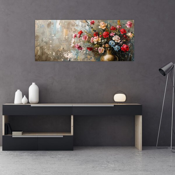 Slika - Vaza s cvijećem (120x50 cm)