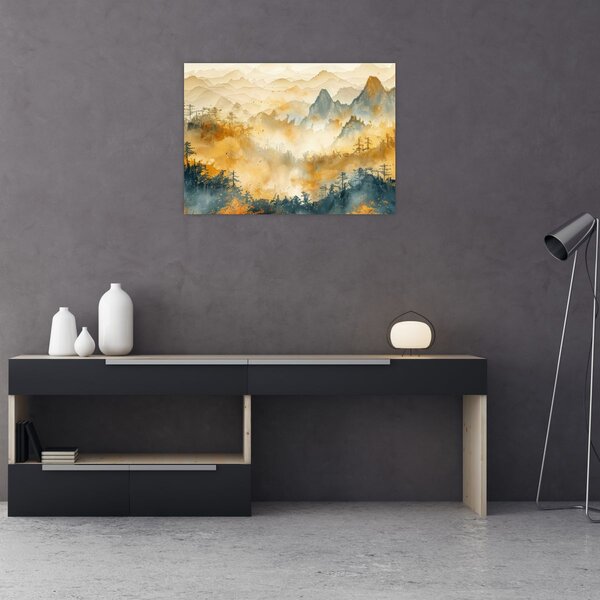 Slika - Planine, akvarel (70x50 cm)