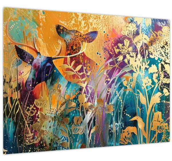 Slika - Apstraktno slikanje prirode (70x50 cm)