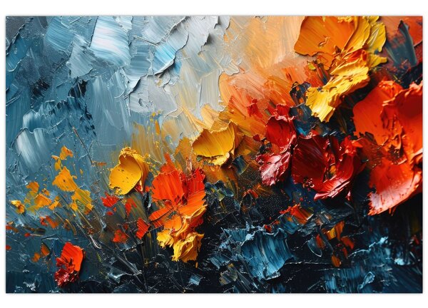 Slika - Apstraktna slika cvijeća III. (90x60 cm)