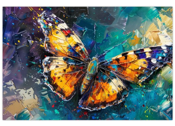 Slika - Leptir, ulje na platnu (90x60 cm)