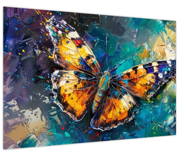 Slika - Leptir, ulje na platnu (90x60 cm)