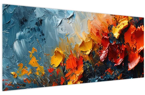 Slika - Apstraktna slika cvijeća III. (120x50 cm)