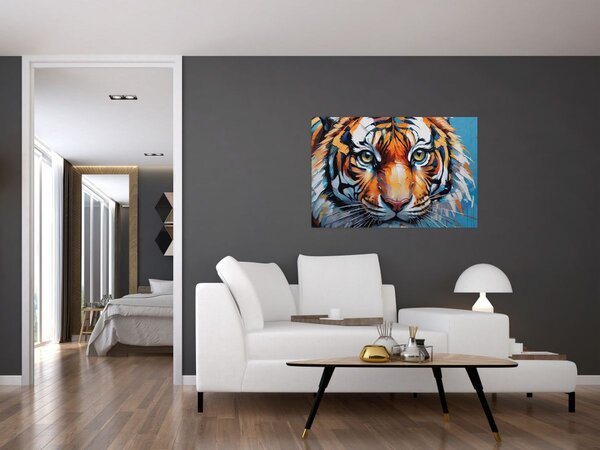 Slika - Pogled na tigra, slika (90x60 cm)