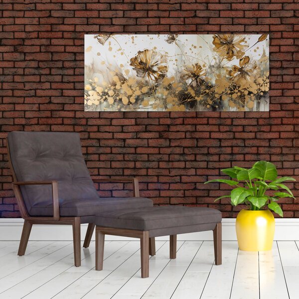 Slika - Apstraktna cvjetna slika (120x50 cm)