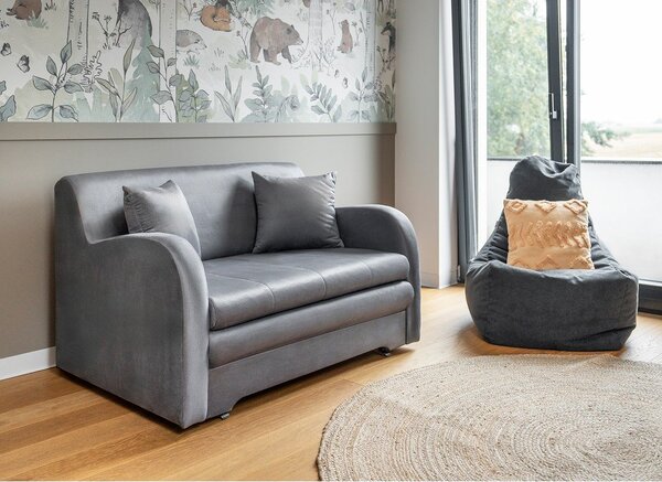 Svijetlo siva baršunasti sklopiva sofa 130 cm Ario – ELTAP