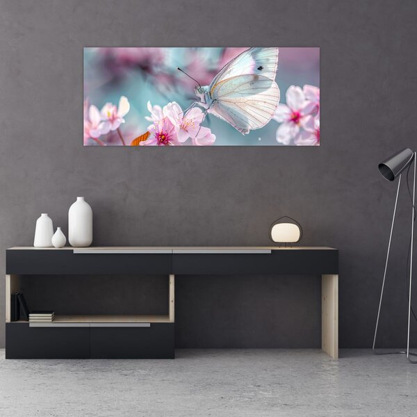 Slika - Leptir na stablu trešnje (120x50 cm)