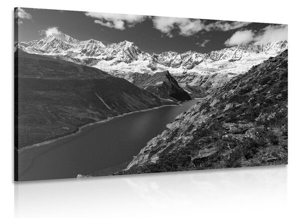 Slika nacionalni park Patagonija u Argentini u crno-bijelom dizajnu