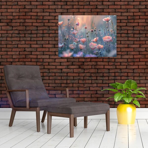Slika - Cvijeće u pastelnim bojama (70x50 cm)