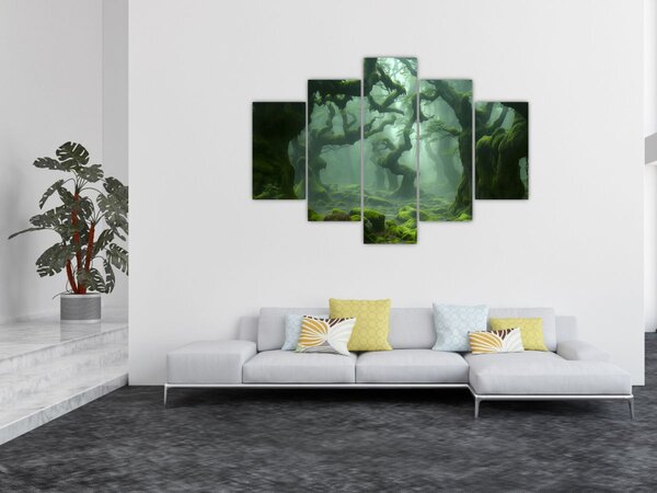 Slika - Šuma obrasla mahovinom (150x105 cm)