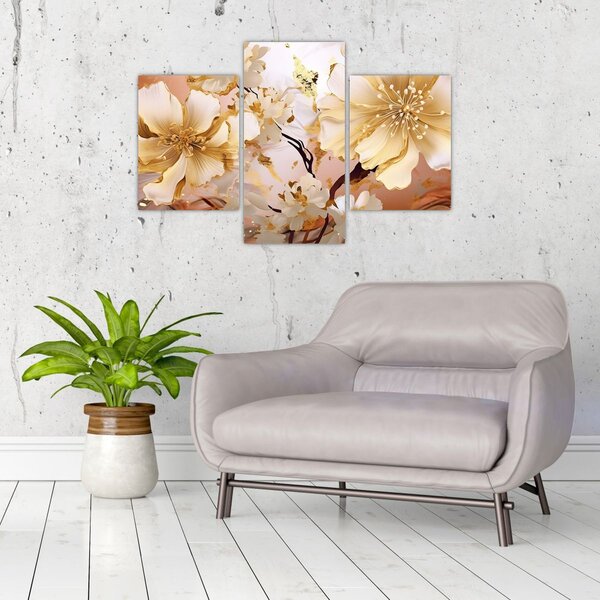 Slika - Zlatno cvijeće (90x60 cm)